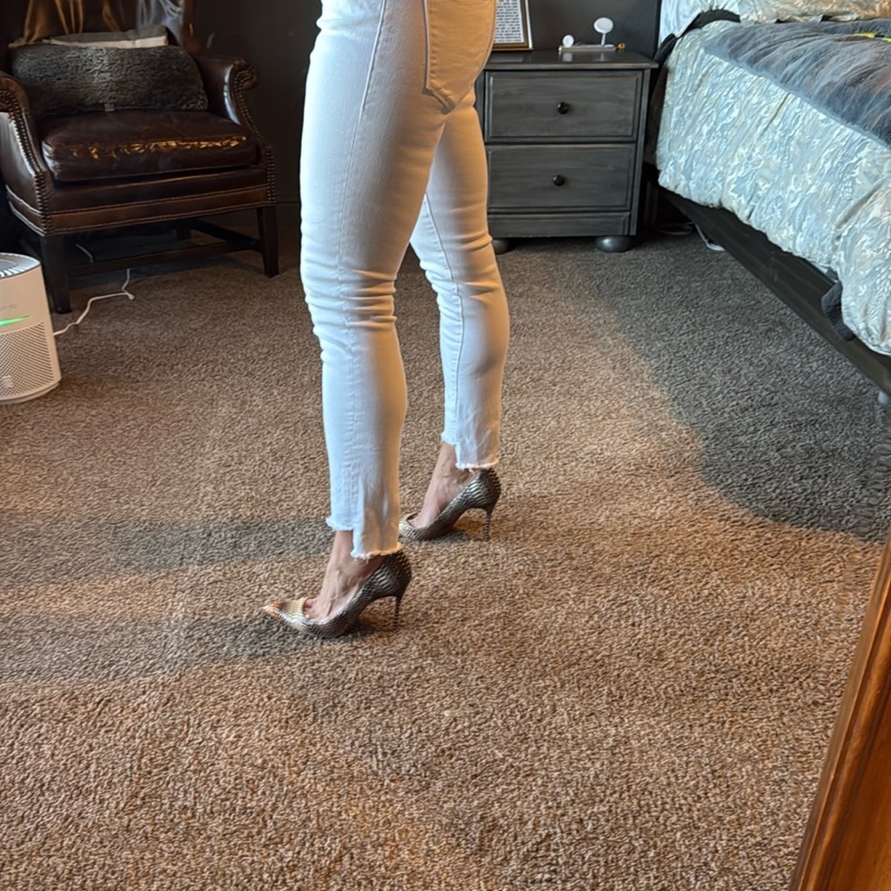 Frame Denim White Sz 31 Le Skinny de Jeanne EUC